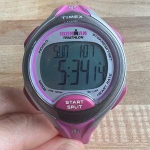 Timex Ironman triathlon ladies pink digital sport watch NEW BATTERY